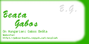 beata gabos business card